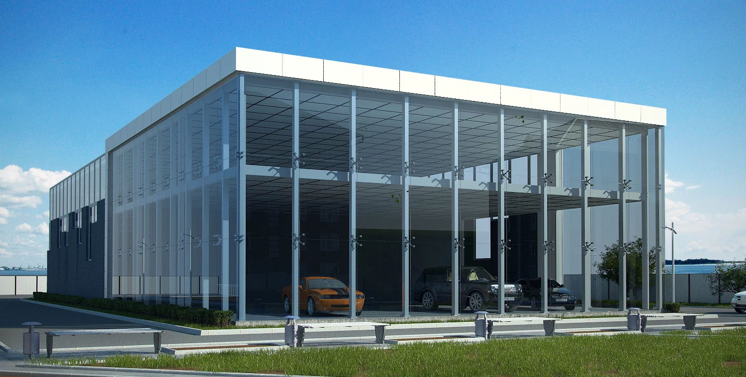 Автосалон из металлоконструкций номер 10